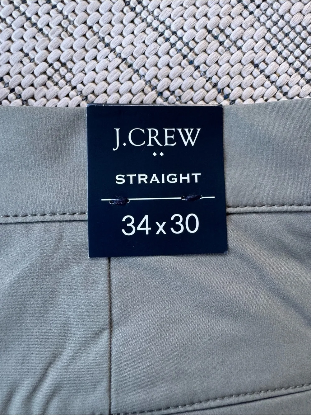 NWT J. Crew Grey GreenFlex Slim Tech Pants Mens Size 34x30